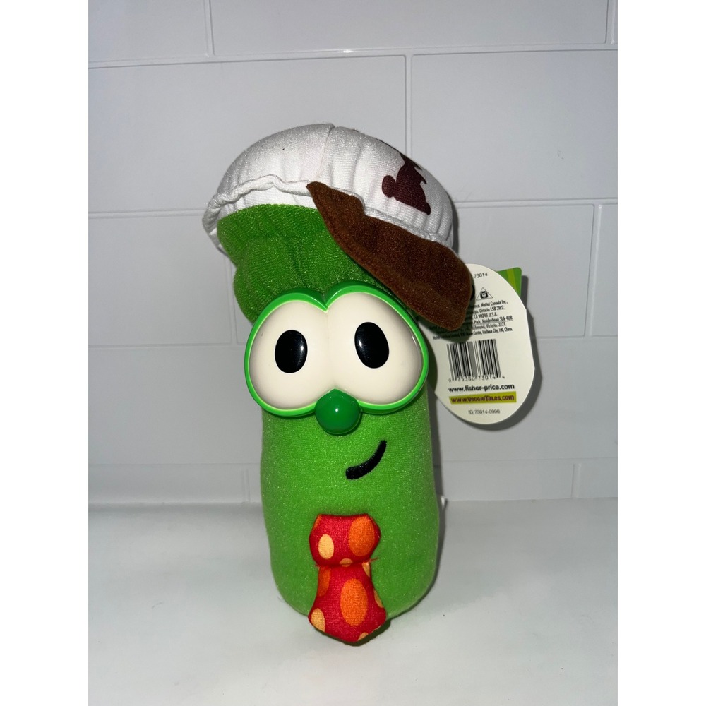 Fisher-Price VeggieTales Junior Asparagus Plush Beanbag Toy 2000 with Tags